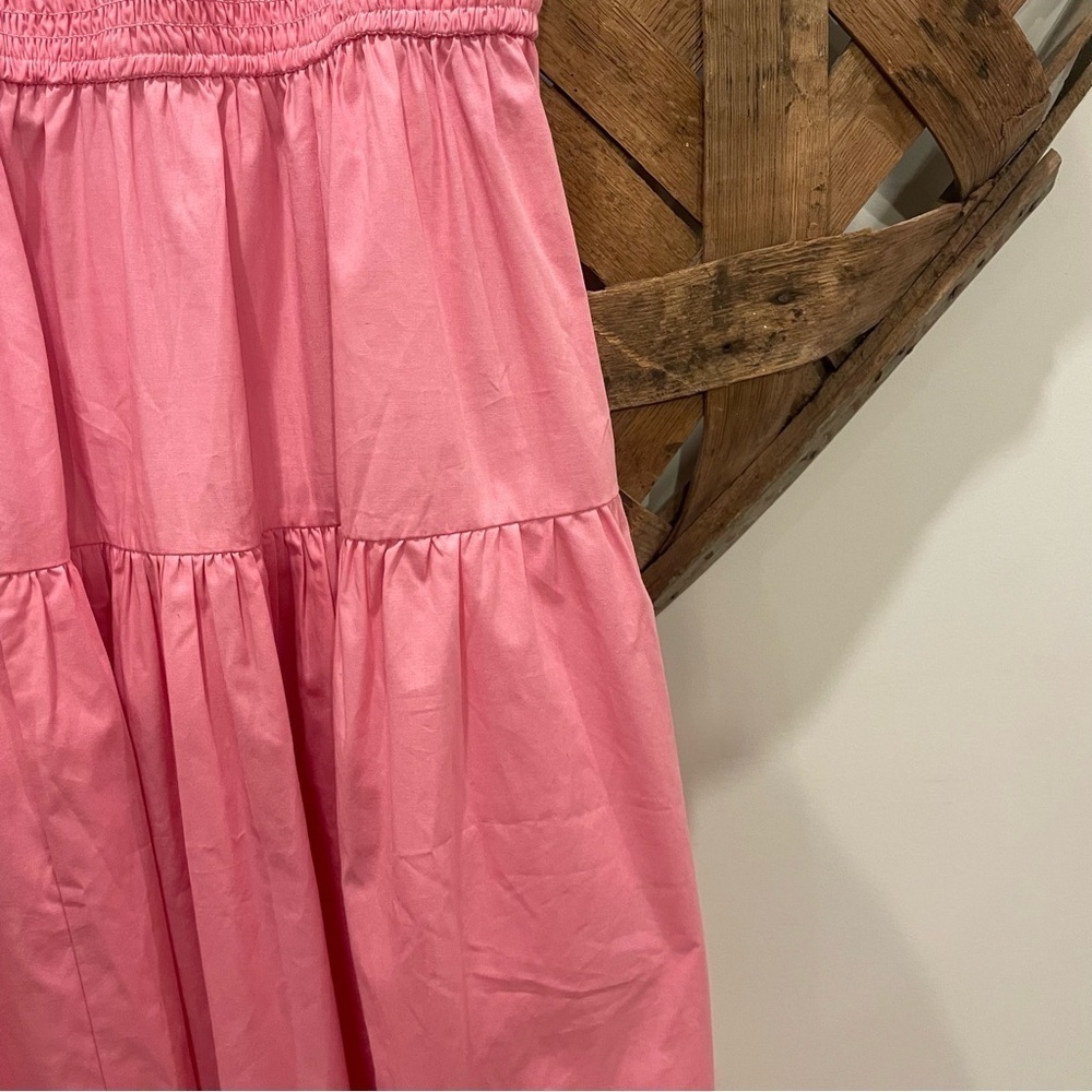Abercrombie & Fitch Smocked Ruffle Strap Sweetheart Neckline Midi Dress Large T - Picture 4 of 13